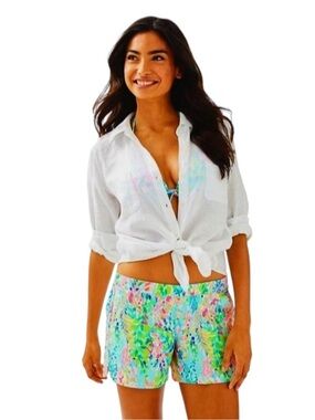 Lilly Pulitzer Ocean View Shorts Multi Catch the Wave size medium